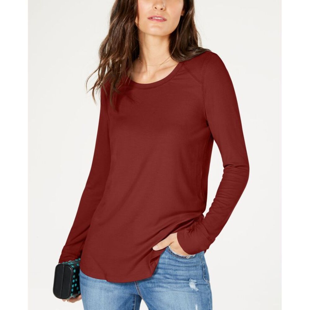 INC International Concepts Ribbed Long Sleeve T-Shirt